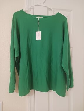 Vila Milano Amazon Green LS Casual Sweatersize Xl. NWT